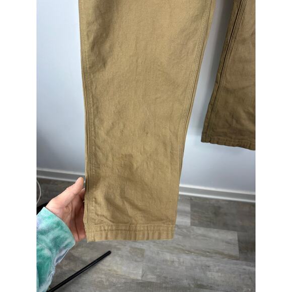 Duluth Trading Flex Fire Hose Slim Leg Cargo Pants Tan 18x29 Curvesetter Waist - Picture 11 of 14